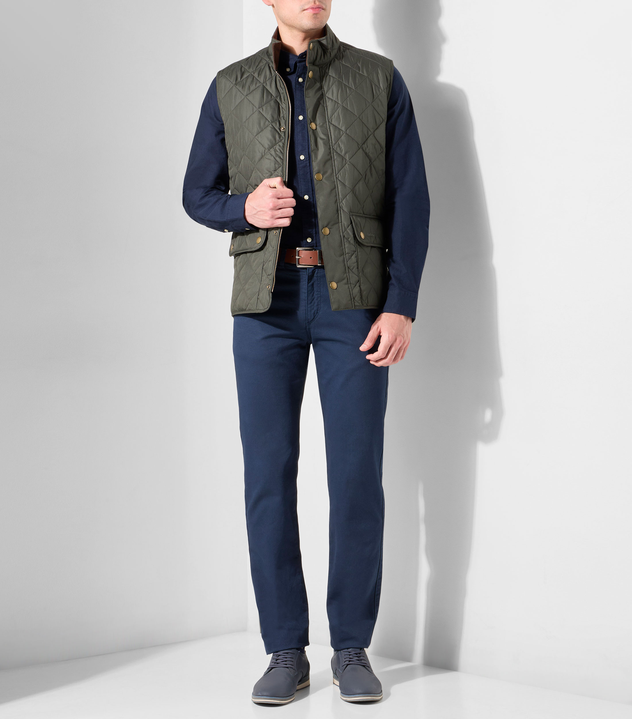 Camisa lisa con manga larga Hombre